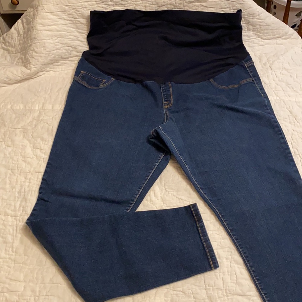 Maternity Blue Jean Jeggings XXL